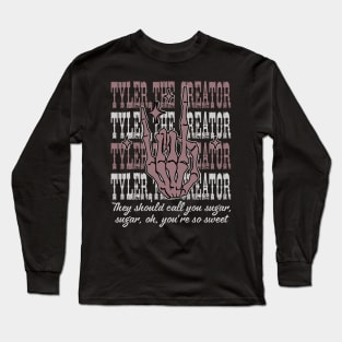 They should call you sugar, sugar, oh, you're so sweet Skull Fingers Outlaw Music Lyric Long Sleeve T-Shirt